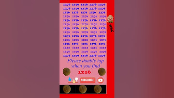 Spot (Find) 1216 in 5 seconds, #observation  #skills , Visual Test,  #search #puzzle #shorts #quiz