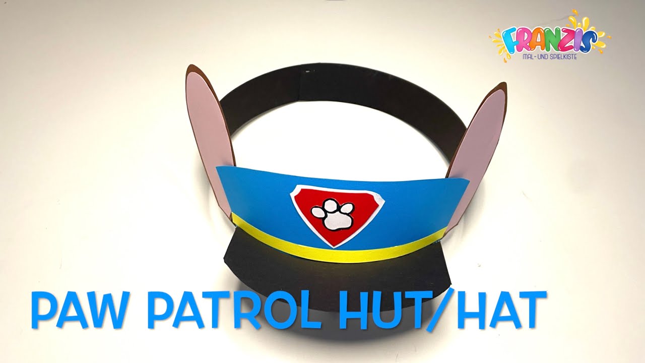 DIY Paper hat Paw Patrol, Paw Patrol Hut aus Papier, Fasching basteln ...