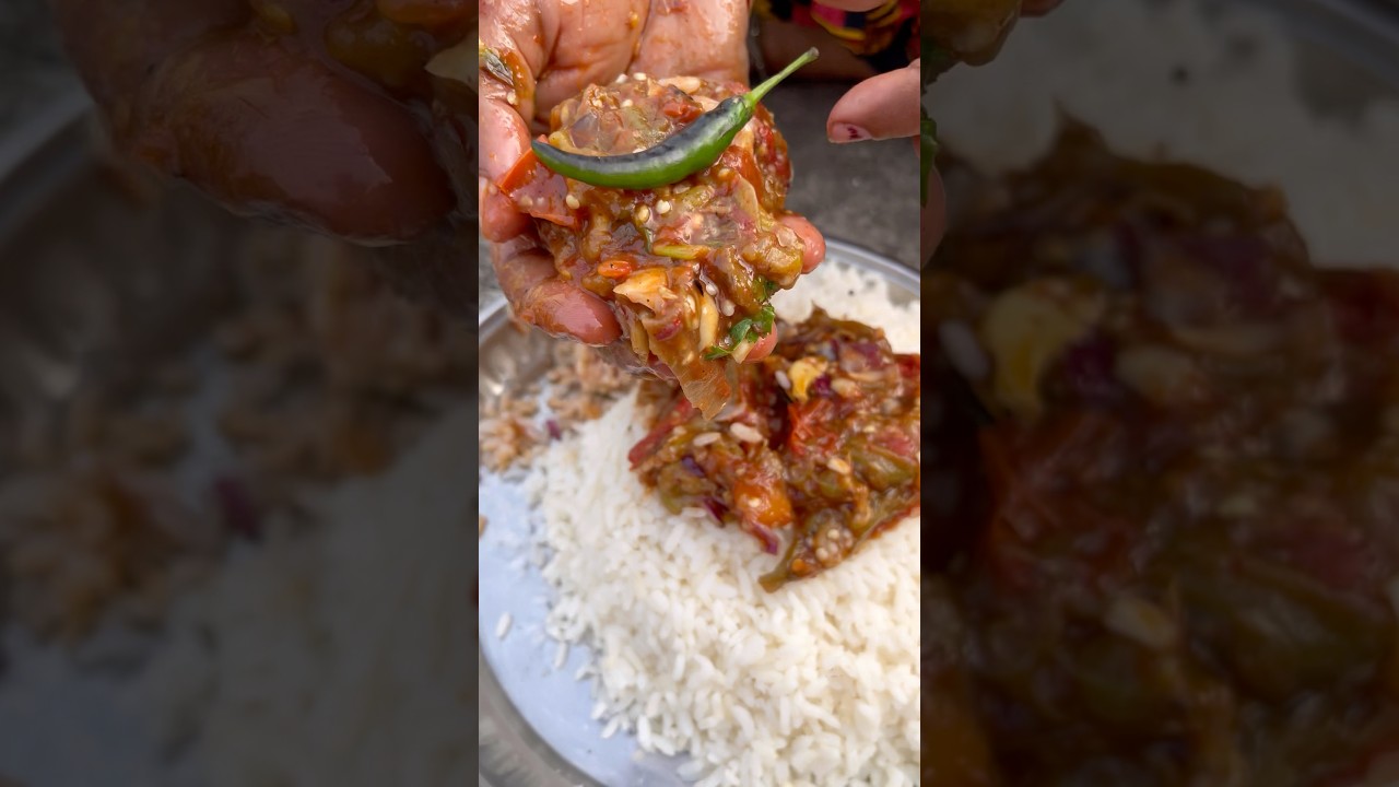 🍆Brinjal tamato bharta🤤||#minivlog #shorts #brinjal #tamatorecipe #viral