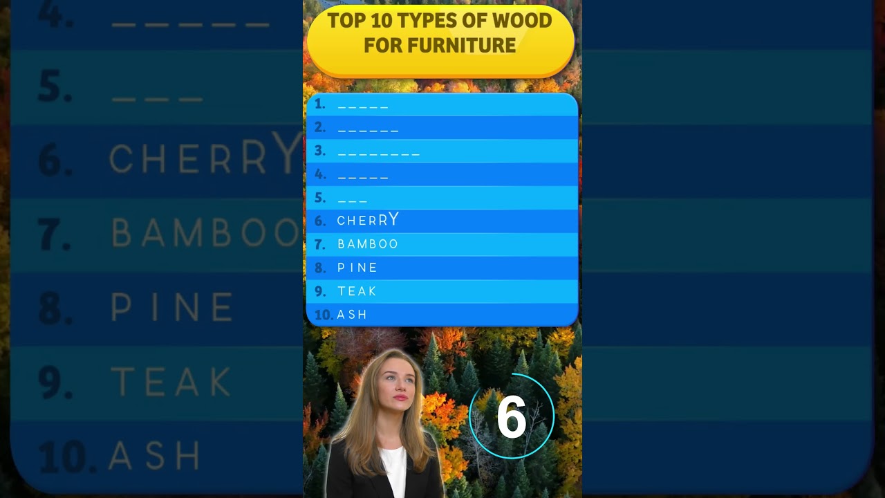 TOP 10 TYPES OF WOOD FOR FURNITURE