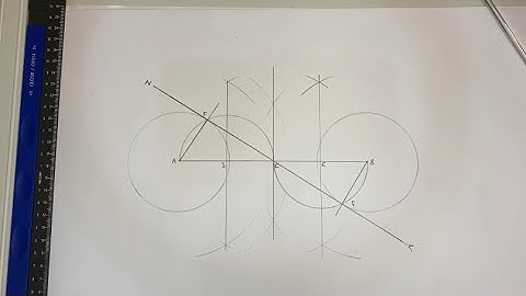How to construct a common internal tangent to  two  equal circles.