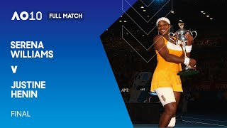 Serena Williams v Justine Henin Full Match | Australian Open 2010 Final