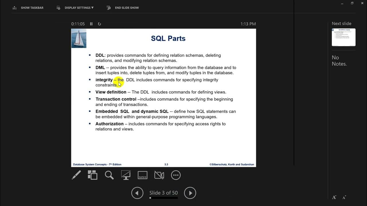L 1 Chapter 3 Introduction to SQL - YouTube