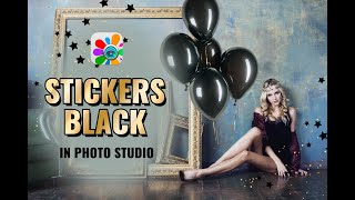 Черные СТИКЕРЫ в Фотостудии | Новые фотоэффекты | Новые стикеры на Хэллоуин | Приложение для фото screenshot 4