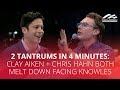 2 TANTRUMS IN 4 MINUTES: Clay Aiken + Chris Hahn both melt down facing Knowles