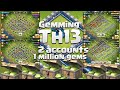 2x GEMMING TH13 to MAX - Stephanie & Dr Mujtaba - 1 Million Gems + LIVE ATTACK by Global #1