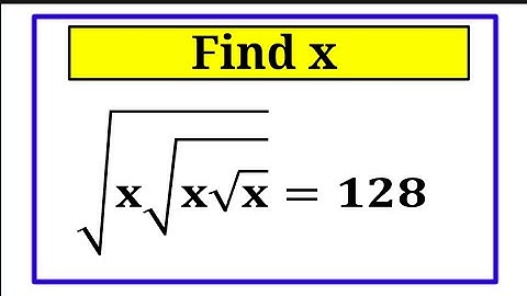 A Nice Square Root Problem | Harvard University  ||   x = ?