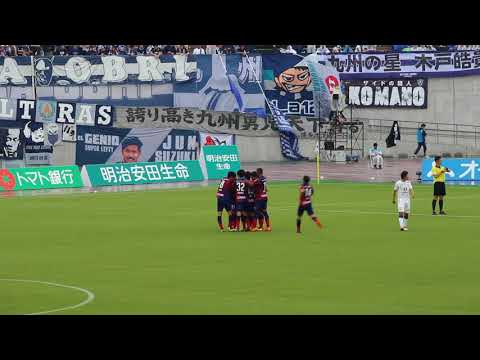 2018 J2 第13節 岡山vs福岡　三村真の得点シーン
