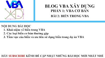 VBA cơ bản_Bài 2_Biến trong VBA