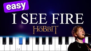 Video thumbnail of "Ed Sheeran - I See Fire  EASY PIANO TUTORIAL"