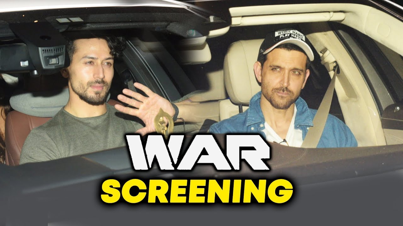 WAR Special Screening पर Hrithik और Tiger पहली बार दिखे एकसाथ vaani kapoor bikini