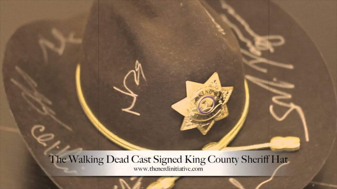The Walking Dead Cast Signed King County Sheriff Hat YouTube