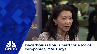 Decarbonization is hard for a lot of companies, MSCI says