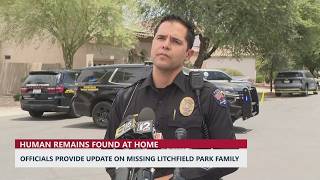 Human remains were found at a Litchfield Park home. The 27-year-old son is an alleged suspect.