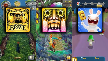 Temple Run Brave Vs Temple Run 2 Holi Festival Vs Rabbids Crazy Rush - Endless Run Gameplay