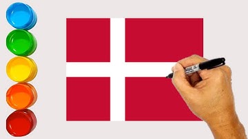 How to Draw Denmark Flag - Drawing the Danish Flag