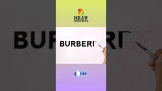 How to draw BURBERRY brand logo | Fashion brands, luxury brands, #Shorts