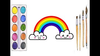 Draw a beautiful rainbow for kids/Bolalar uchun chiroyli kamalak chizish