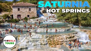 Saturnia Hot Springs, Italy Walking Tour - 4K - Prowalk Tours