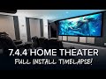 KILLER 7.4.4 Home Theater Tour w/ Full Install TIMELAPSE | JVC, JL Audio In-Wall Subs, Revel