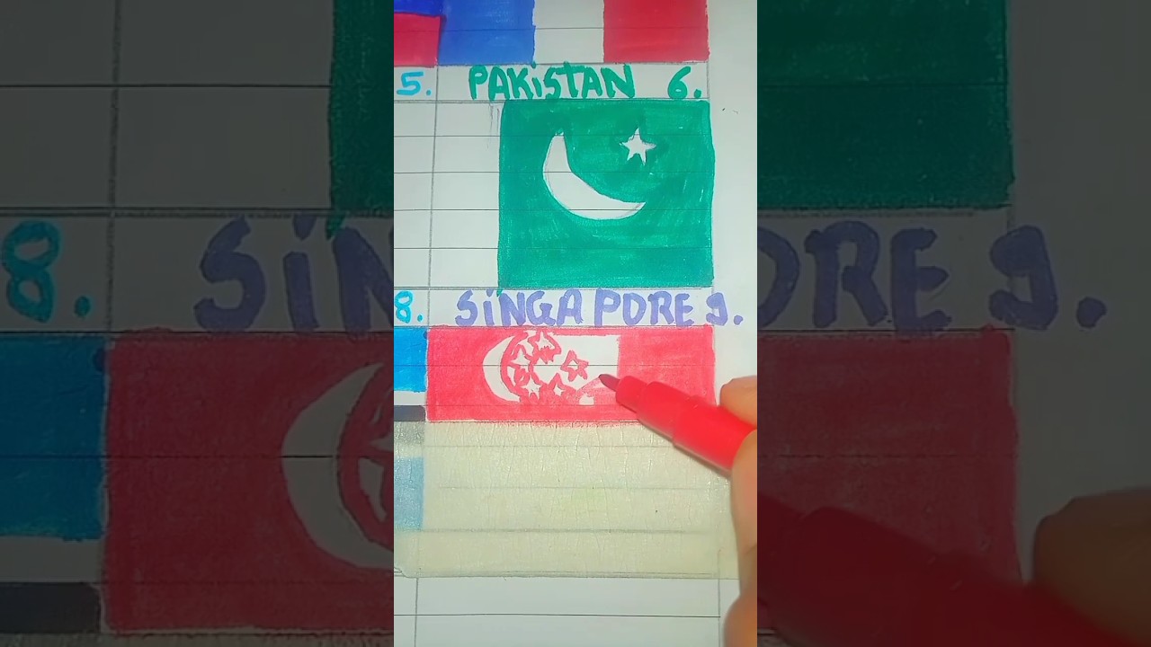 Drawing the flag of Singapore🇸🇬 | What's Next? comment below 