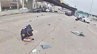 Bodycam Video of Wild Shootout Between a 19-year-old and Houston Police Officers