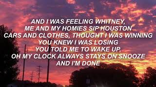 POST MALONE - FEELING WHITNEY - LYRICS