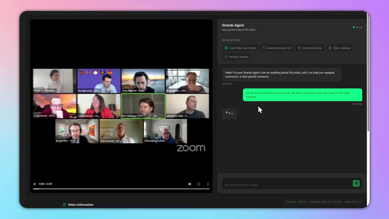 AWS re:Invent 2025 -TwelveLabs Integration Strands Agent Demo