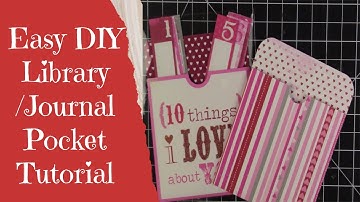 Easy DIY Library/Journal Pocket Tutorial