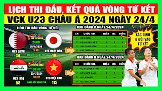 Lịch Thi Đấu, Kết Quả Vòng Tứ Kết VCK U23 Châu Á 2024 Ngày 24\/4 | Xác Định 4 Trận Tứ Kết U23 Châu Á