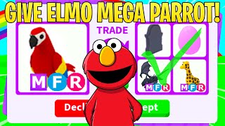 I traded A MEGA NEON PARROT in Roblox Adopt me