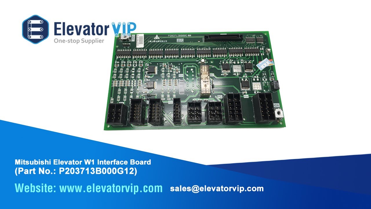 P203713B000G12 Mitsubishi Elevator W1 Interface Board - YouTube
