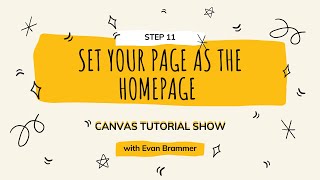 11  Set Your Page as the Home Page