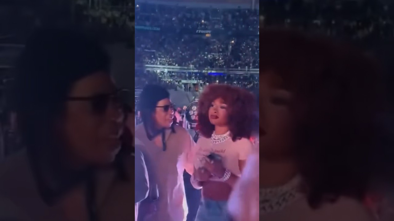 Megan Thee Stalion and Jay Z at Beyonce concert in Paris 