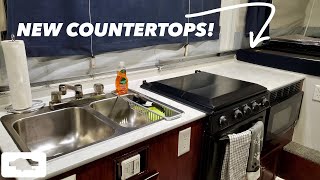 The QUICKEST Method for RENOVATING Your Pop Up Camper’s COUNTERTOPS! | The Highwall Remodel Pt. 3 by It's Poppin' - Pop Up Camping 13,563 views 2 years ago 12 minutes, 7 seconds