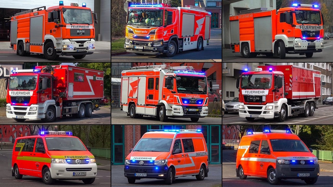 [FEUERWEHR KÖLN] - Großer EINSATZFAHRTEN-Zusammenschnitt | LÖSCHZÜGE, Sonderfahrzeuge & MEHR!