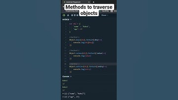 Ways to traverse objects in javascript  #coding #javascript #trending #trendingshorts #trend