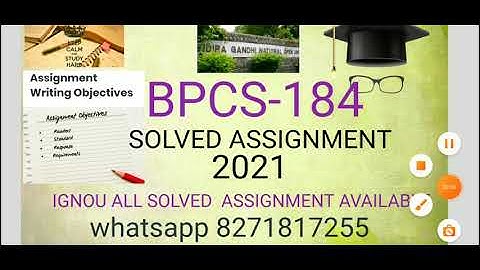 BPCS -184 Solved Assignment  2021 -22