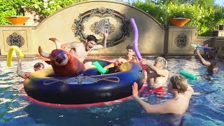 Last To Stay On the Bull While Being Hit WINS $1,000