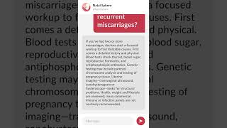 What tests are done after recurrent miscarriages