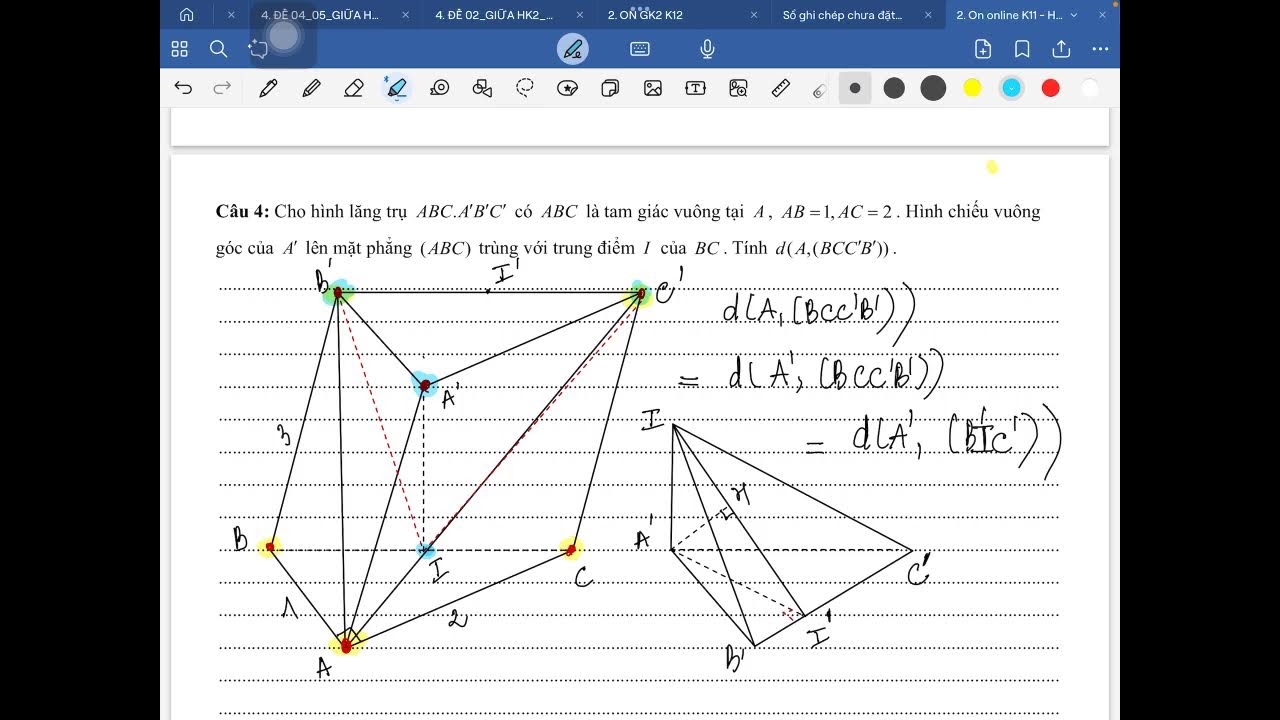 Ôn tập kiểm tra giữa học kỳ 2 môn Toán (khối 11) đợt 2