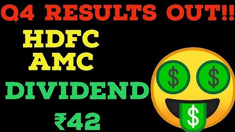 HDFC AMC Q4 results HDFC AMC share latest news
