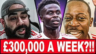 Thumbnail for ARSENAL FANS DIVIDED! π "Sakaβs New Contract Is A MISTAKE!" | The Β£300k Debate