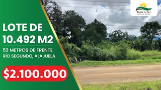 Lote de 10.492m2 con uso de suelo mixto a la venta en Rio Segundo, Alajuela. Lote de 10.492m2 con uso de suelo mixto a la venta en Rio Segundo, Alajuela.