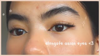 inner corner eyeliner for hooded asian eyes + outer corner liner & lashes  to elongate asian eyes - YouTube