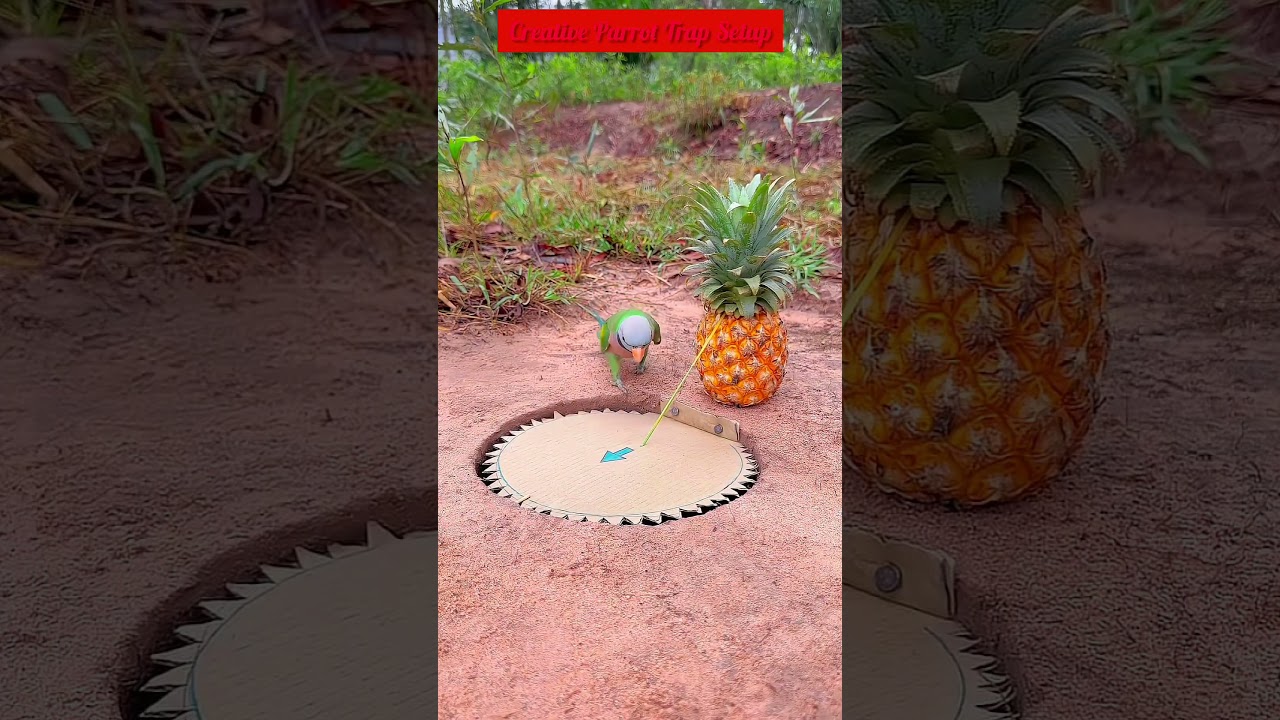 Creative Parrot Trap Setup #wildlife #diy #survival