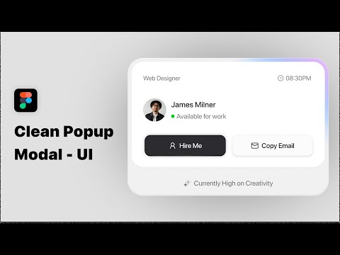 How to Design a Clean Popup UI in Figma | Step by Step Tutorial