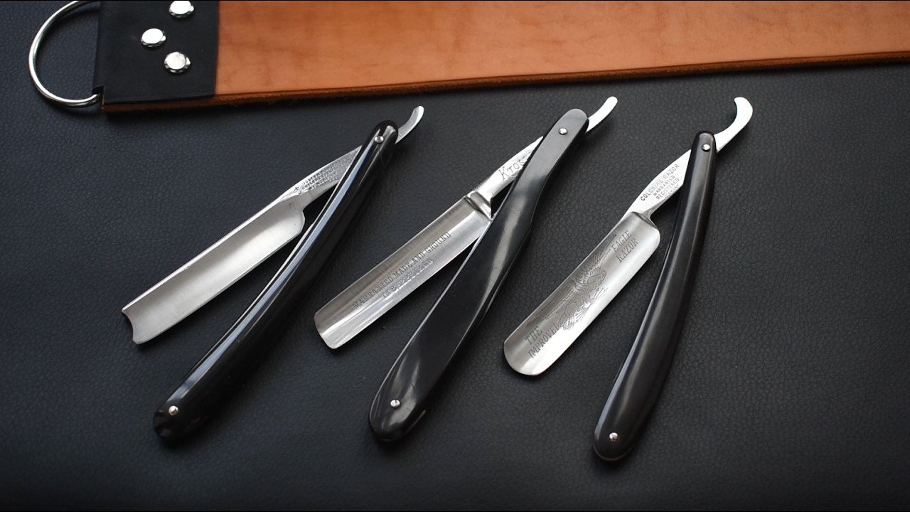 Бритвы Joseph Rodgers & Sons, J. Nowill & Sons и Colonial Razor + ремень для правки