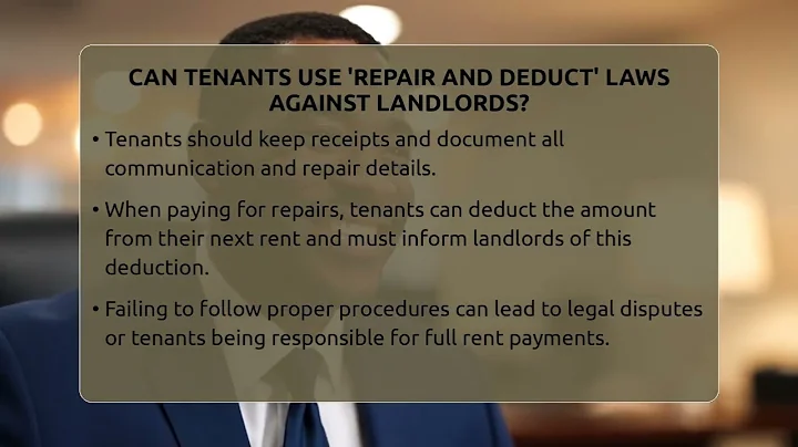 Can Tenants Use 'repair And Deduct' Laws Against Landlords? - Rental Property Gurus