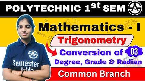 #03 त्रिकोणमिति (Trigonometry) | Applied Mathematics-I |  New Syllabus 2024-25 | Bteup 1st Semester